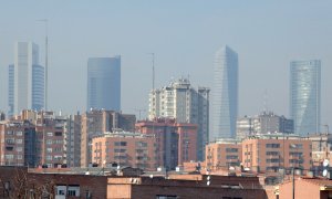 Vista general de los rascacielos de Madrid en una imagen de archivo.