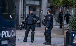 Despliegue policial en el desalojo del Centro Social Okupado Autogestionado (CSOA) La Traba en Madrid