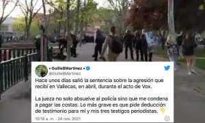 "No es un ataque a mí y mis compañeros, sino a toda la profesión": el hilo del periodista imputado tras denunciar una agresión policial