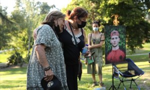 25/11/21. Homenaje a Isaac, rapero de 18 años asesinado en Madrid.