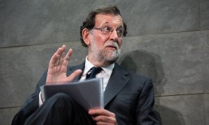 20/10/2021 El expresidente del Gobierno Mariano Rajoy, en un debate sobre periodismo y política