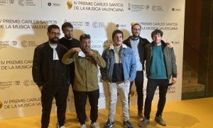 Els components de Zoo a la gala dels Premis Carles Santos.