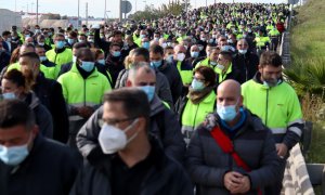 La mobilització dels treballadors de Nissan d'aquest 1 de desembre.