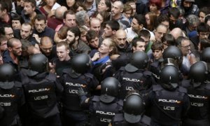 Imagen de archivo de las protestas en Barcelona durante el 1-O.