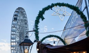Una atracción en el recinto ferial Mágicas Navidades, a 5 de diciembre de 2021, en Torrejón de Ardoz, Madrid (España).