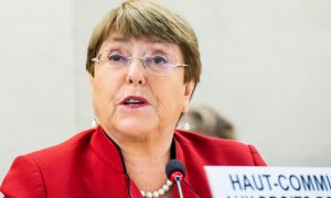 Michelle Bachelet, Alta Comisionada de las Naciones Unidas para los Derechos Humanos, habla durante la 43a sesión ordinaria del Consejo de Derechos Humanos de la ONU, el 24 de febrero de 2020, en Suiza, Ginebra.