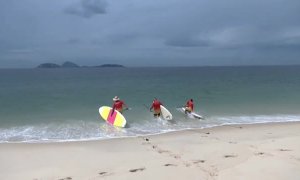 Una familia de orcas sorprende a los bañistas de la playa de Ipanema de Río de Janeiro