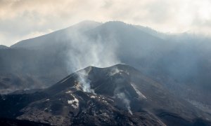 Una de las bocas eruptivas del volcán de Cumbre Vieja, a 17 de diciembre de 2021.