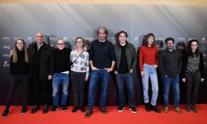 22/12/21. El equipo de 'El buen patrón' durante la lectura de nominados a los Premios Goya en Madrid, a 29 de noviembre de 2021.