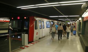 La parada de metro de Santa Eulàlia, en una imatge de l'agost de 2020.