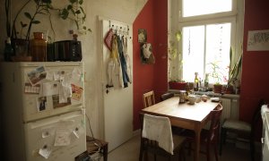 Cocina de una vivienda compartida.