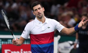 18/01/22.Novak Djokovic durante un partido, en París a 21 de noviembre de 2021.