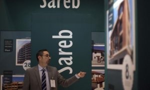 Stand de la Sareb, el banco malo, en una feria inmobiliaria de 2013. REUTERS/Sergio Perez