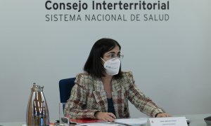 Imagen de Carolina Darias durante la reunión del Consejo Interterritorial.