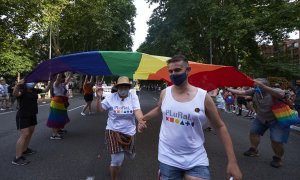 Manifestación del Orgullo LGTBI, a 3 de julio de 2021, en Madrid (España).