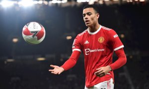 Mason Greenwood durante un partido con el Manchester United el pasado 10 de enero.