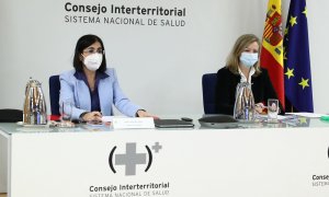 La ministra de Sanidad, Carolina Darias, durante el Consejo Interterritorial del Sistema Nacional de Salud.