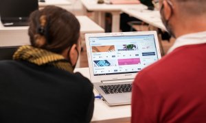 El Digital Suite en una aula d'una escola de Barcelona.