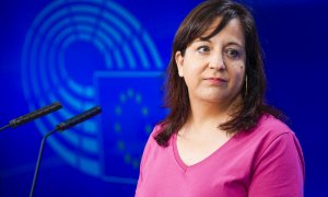 11/02/22-Imagen de Iratxe García Pérez en la sede del Parlamento Europeo.