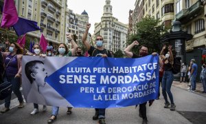 Concentración contra la ley mordaza en la Plaza del Ayuntamiento de València, el pasado 5 de junio.