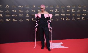 12/02/2022 Eduardo Casanova, en la alfombra roja de la 36ª gala de los Premios Goya