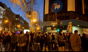 Vista de la sede del PP en Madrid, en la calle Génova.