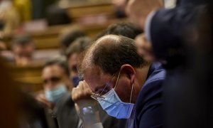 15/02/2022 El diputado Alberto Casero en una sesión plenaria en el Congreso de los Diputados