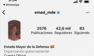 Pantallazo de la cuenta oficial del Estado Mayor de la Defensa en Instagram durante su 'secuestro'.