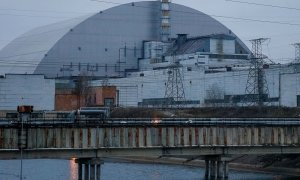 02/03/2022. Vista de la central nuclear de Chernobyl, Ucrania.
