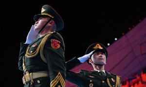 ceremonia de clausura de los Juegos Olímpicos de Invierno de Beijing 2022, en el Estadio Nacional, conocido como el Nido de Pájaro, en Beijing, el 20 de febrero de 2022.