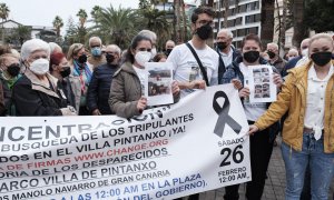 26/02/2022-Familiares de los marineros fallecidos piden que se busque el barco y se recuperen los cuerpos en una concentración