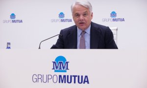El presidente de Grupo Mutua, Ignacio Garralda, en la presentación de resultados de la aseguradora correspondientes a 2021.