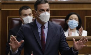 El presidente del Gobierno, Pedro Sánchez durante la sesión de control al ejecutivo este miércoles en el Congreso.