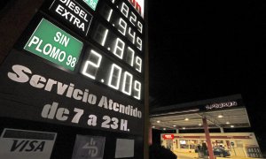 (08/03/2022) Una gasolinera de Padrón, A Coruña.