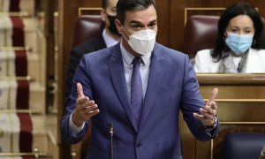 24/03/2022. El presidente del Gobierno, Pedro Sánchez, interviene en una sesión plenaria en el Congreso de los Diputados, a 20/03/2022.