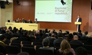 Una panoràmica del Consell Nacional d'ERC durant la intervenció de Junqueras.