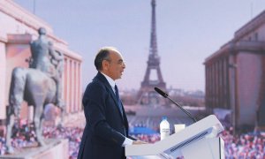 El candidato ultraderechista Eric Zemmour durante un mitin en París el pasado 27 de marzo de 2022.