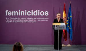 La delegada del Gobierno Contra la Violencia de Género, Victoria Rosell, ofrece una rueda de prensa en el Ministerio de Igualdad, a 13 de enero de 2021, en Madrid.