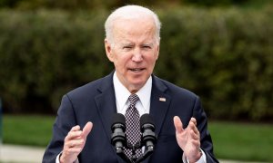 El presidente de EEUU, Joe Biden, durante una alocución oficial en Washington el 4 de abril de 2022.