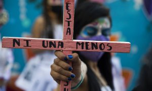 12/4/22-Una mujer durante una manifestación feminista en Ciudad de México, a 25 de noviembre de 2021.