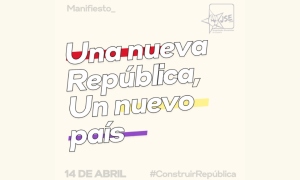(13/04/2022) Cartel de las Juventudes Socialistas por el 14 de abril.