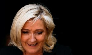 15/04/2022 Marine Le Pen, durante un momento de su campaña electoral en Lauris, cerca de Marsella