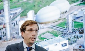 El alcalde de Madrid, José Luis Martínez-Almeida, interviene en la inauguración de la ampliación de la planta de biogás del Parque Tecnológico de Valdemingómez, a 20 de abril de 2022, en Madrid.