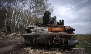 Tanque ruso destruido