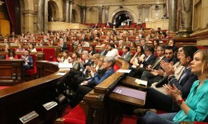 El Ple durant la votació de la proposta de portar la denúncia als tribunals pel 'Catalangate'.