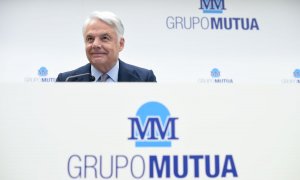 El presidente del Grupo Mutua Madrileña, Ignacio Garralda, en la presentación de los resultados de la entidad correspondientes al ejercicio 2021, en el Paseo de la Castellana, a 9 de marzo de 2022, en Madrid.