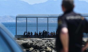 Imagen de la frontera hispanomarroquí en Ceuta.