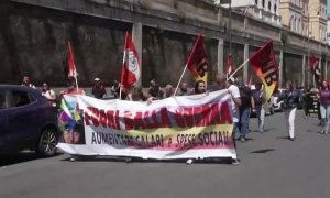 Un millar de personas protestan en Italia contra la ayuda armamentística a Ucrania