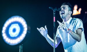 Pucho, el cantant de Vetusta Morla al Palau Sant Jordi.