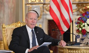 El presidente de los Estados Unidos, Joe Biden, interviene en la reunión cumbre entre Japón y Estados Unidos en el Palacio de Akasaka, a 23 de mayo de 2022.